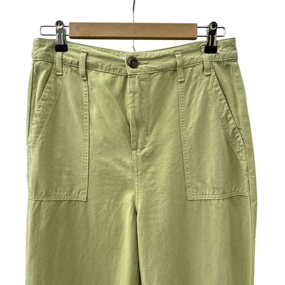 The Great Vintage Straight Relaxed Fit Pants Flat Front Pockets Green Women 28 - Picture 16 of 16